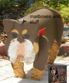 custom painted Bulldog mailbox "Tugboat"
