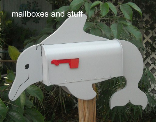 Handmade by More Than A Mailbox Dolphin Mailbox Post Mount 