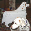 Emma and her mailbox ... Custom painted English Setter Mailbox by Mailboxes and Stuff