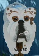 custom painted Bulldog  "O'Hare"
