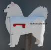 American Eskimo mailbox, dog mailbox