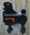 Black Poodle Mailbox in show clip