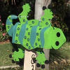 Green gecko mailbox by Mailboxes and Stuff