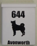 Personalized Mailboxes featuring graphic silhouettes of your favorite dog breed