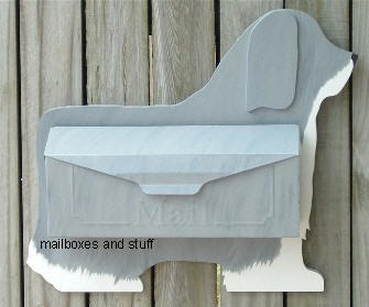 Bearded Collie wall mount mailbox