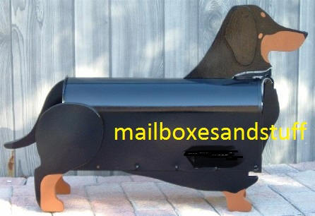 Black and Tan Dachshund mailbox
