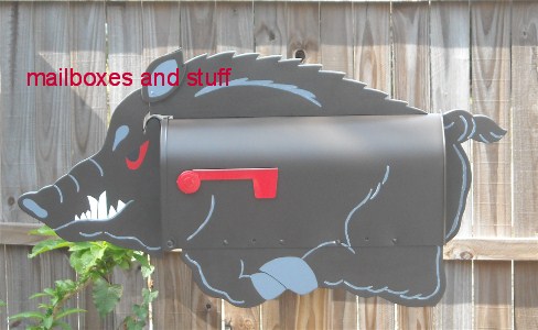 Black Razorback mailbox