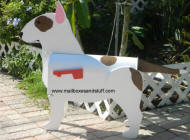 custom painted Bull Terrier mailbox 2