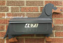 Dachshund wall mount mailbox , balck and tan