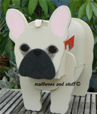 Fawn French Bulldog mailbox