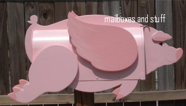Pink Pig Mailbox Custom Pigs Mailboxes Postal Mail Box Animal Swine Hog Hogs