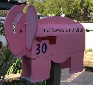 Pink Elephant Mailbox