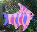 pink purple and hot pink tropical fish mailbox