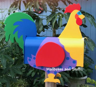 Colorful Rooster Mailbox