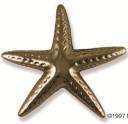 polished nickel starfish door knocker