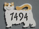 Custom Painted Kitty Address Plaque
