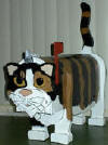 Calico Cat Mailbox, custom made and custom painted, Makes a Unique Gift